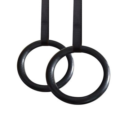 Le gymnase de haute qualité sonne l'ABS croisé de forme physique de courroie en nylon formant les anneaux gymnastiques