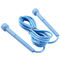 Bleu en acier pesé de corde à sauter de PVC de corde à sauter de câble de sport de vitesse